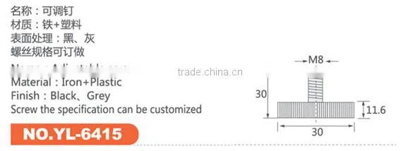adjustable screw feet plastic feet for metal chairs