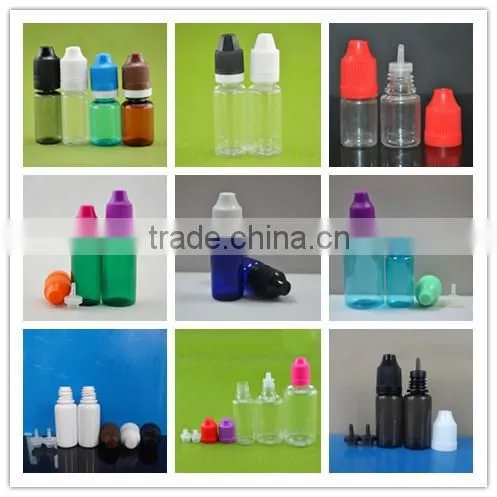 Hot sale new design 10ml 15ml 30ml flat pe bottle with child&tamper proof cap