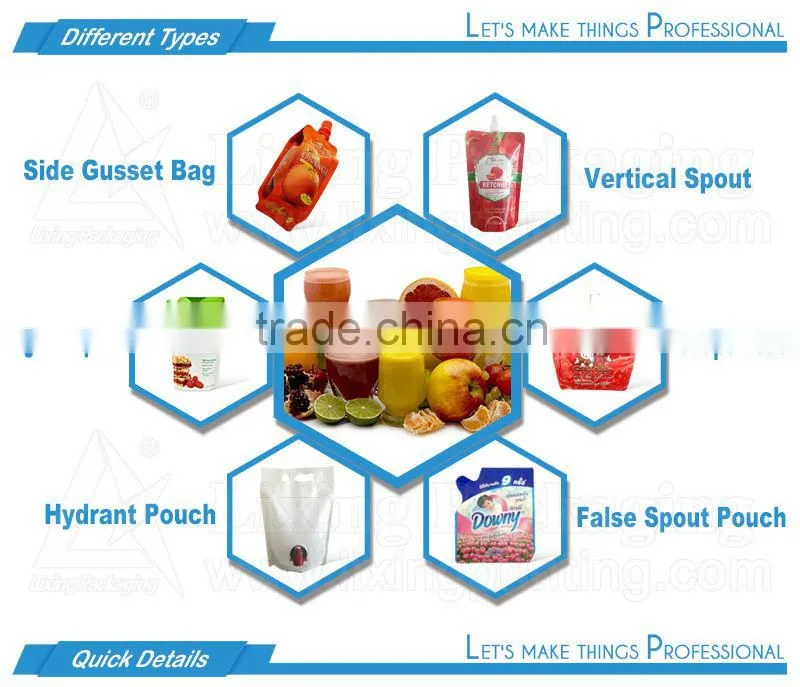 Baby food pouch with spout