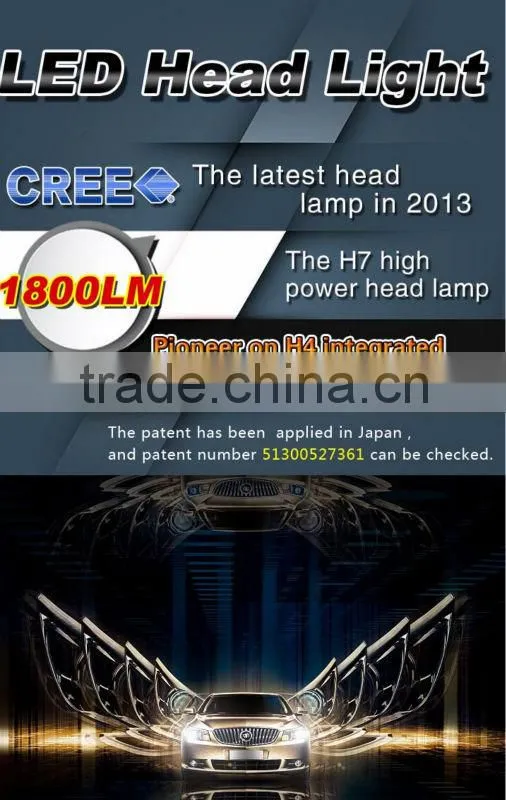 High power 50W CREE H4/H7/H8/H9/H11/H10/9005/9006/H16/P13 Car LED light