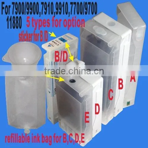350ml compatible with ink bag cartridge for 7900/9900