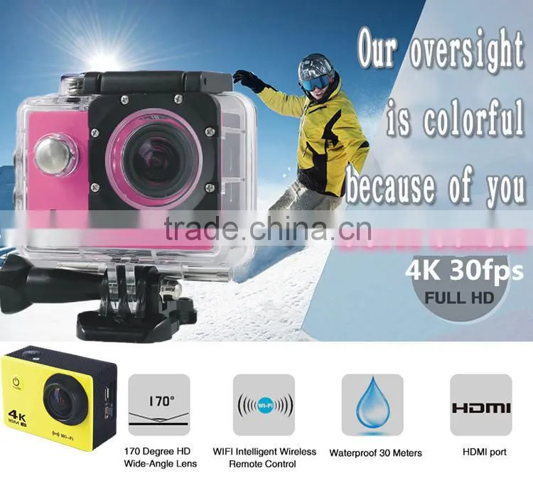 Fashion Drone acation camera 4K 30fps sport camera go p r o drone with HD 1080p 60fps Wifi Waterproof