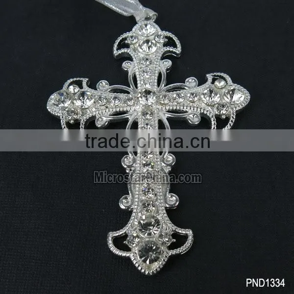 71*92mm Goldplated Fashion Wholesale Rhinestone Cross Pendant