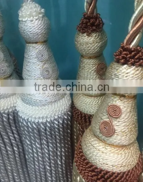 china supplier handmade flower curtain tassel manufacturer