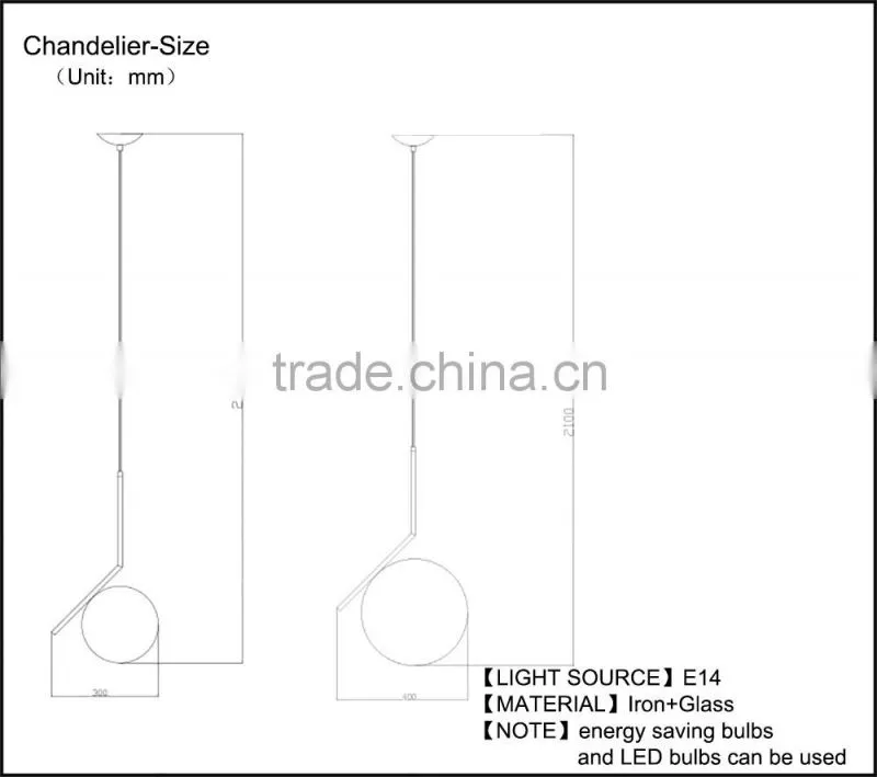 global round metal simple high quality chandelier ceiling lamp ceiling light