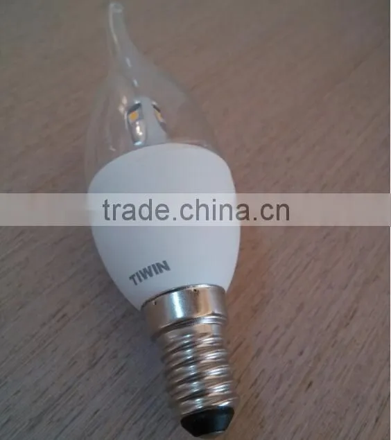 TUV GS CE ROHS CERTIFICATE E14 4W led twisted led bulb candle light