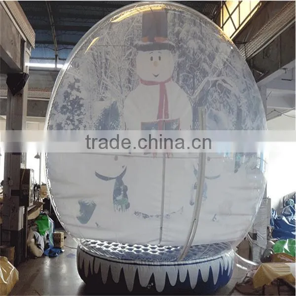 beautiful inflatable snow globe,giant inflatable show ball,Christmas inflatable snow ball for decoration