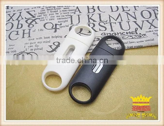 Black plastic cigar scissors, cigar cutter