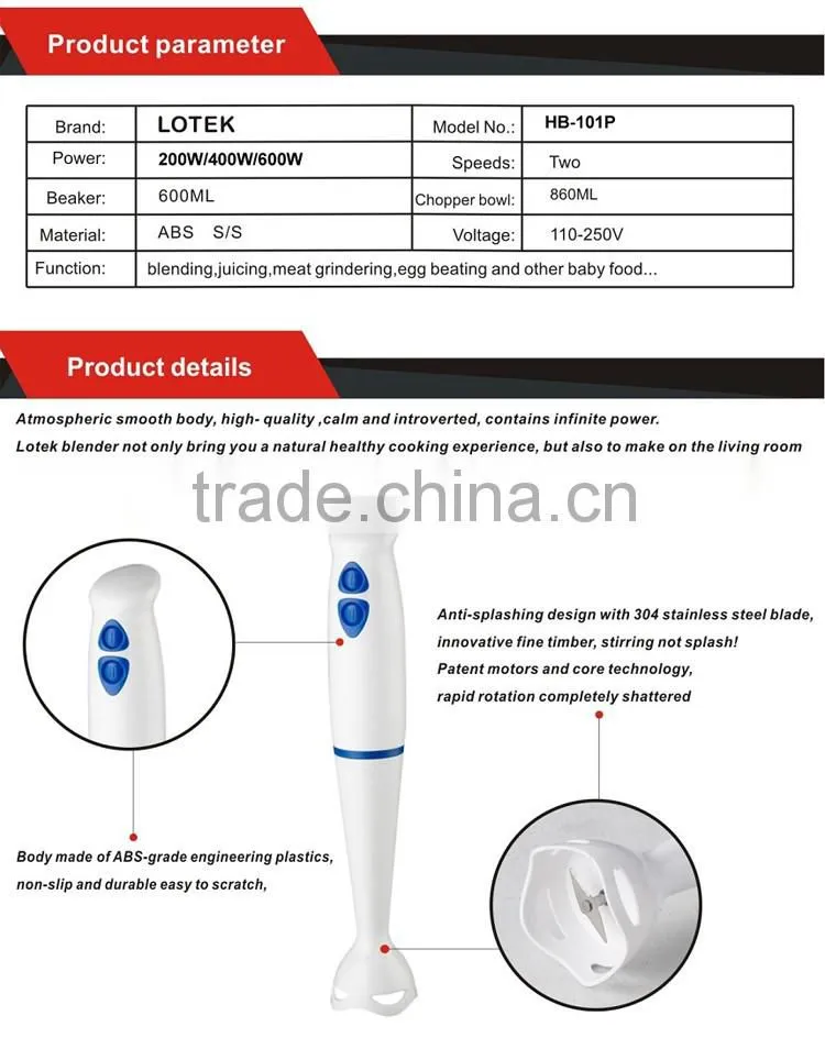 juice extractor home appliances stick blender with chopper