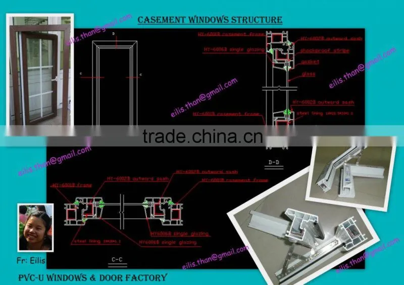 UPVC ventilators window in white color