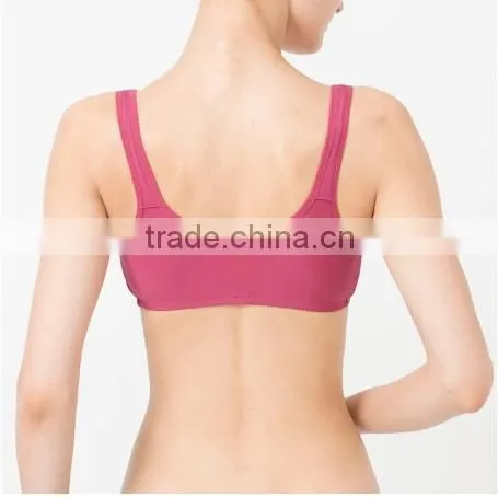 hot sell ladies popular underwear solid microfiber soft comfortable supported sport bra