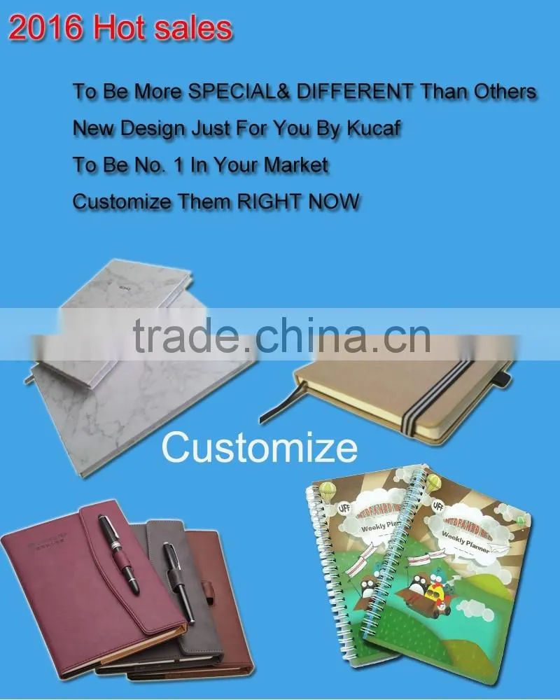 Full color printing school exercise notebook with different size factory