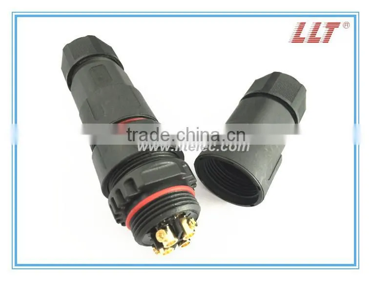 IP67 field assembly 4 pin screw terminal cable connector