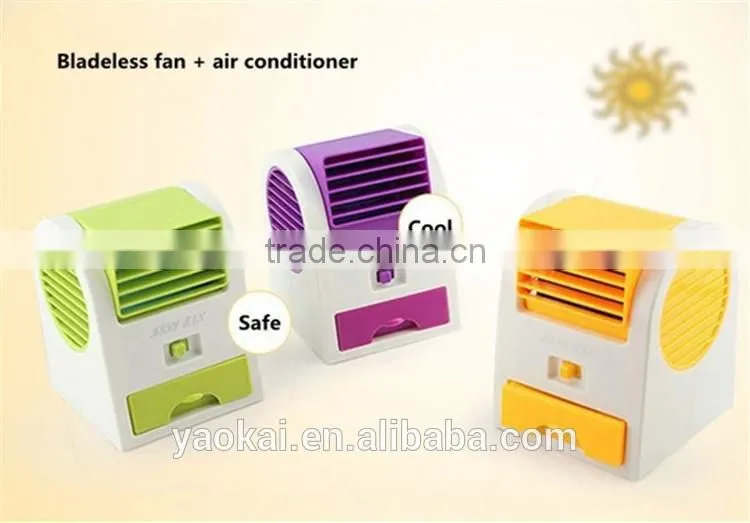 2016 NEW Hot Portable USB Mini Small Fan Cooling Desktop USB battery two way power Air Conditioner Bladeless fan