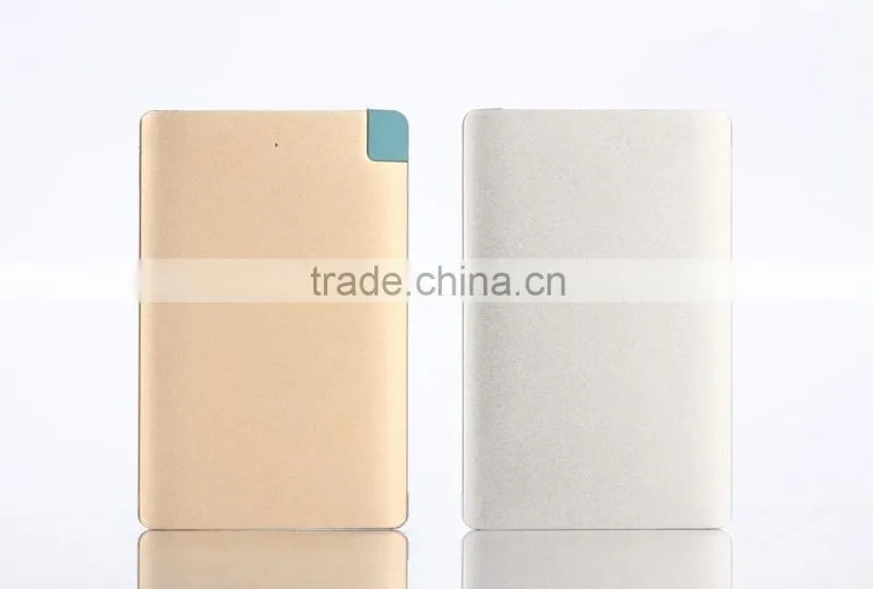 2016 3000mah shenzhen factory ultra slim credit card power bank