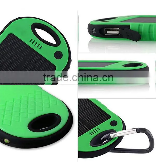 Dual USB Solor Charger 8000mAh Solar Power Bank Waterproof for iPhone for iPad for Android Phone