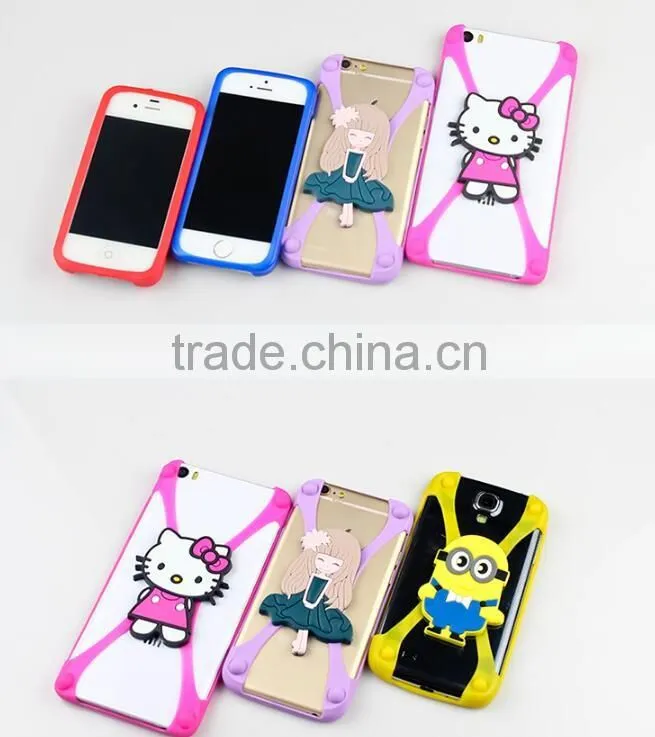 Universal Silicone Bumpers Case Cell Phone Mobile For 3.5-6.0 inch Smart Phone