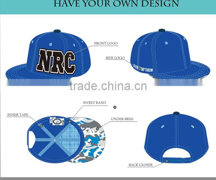 High quality custom embroidered 100% cotton sports Cap