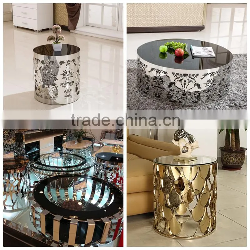 China cheap living room slick high gloss black side table