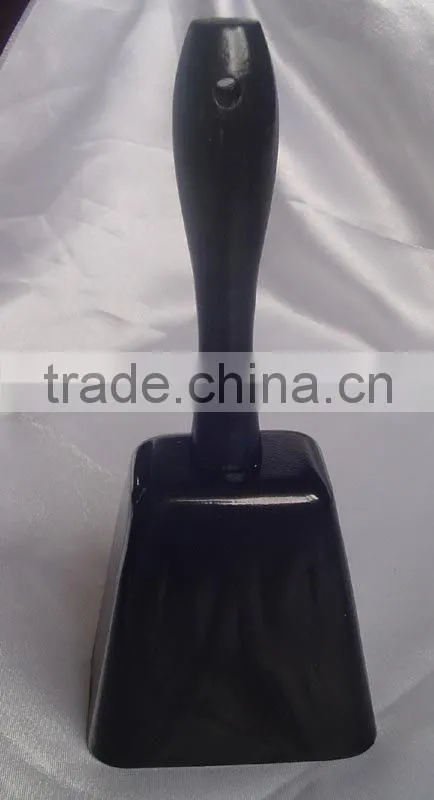 7.5''metal cow bell A13-H03 with wood/plastic handle for sporing events as Cheerleading accessories (E329)