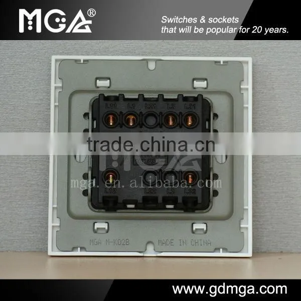 16A 250V 2 gang 2 way switch