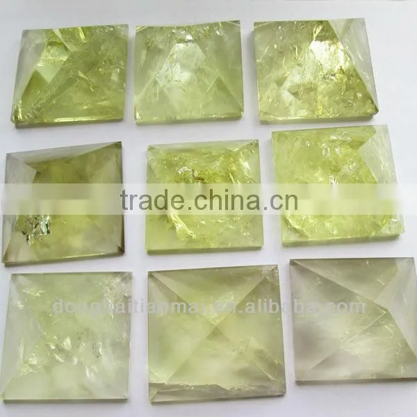 Natural Citrine Quartz Crystal Pyramids for Sale / Natural Semi-precious Stone Pyramids