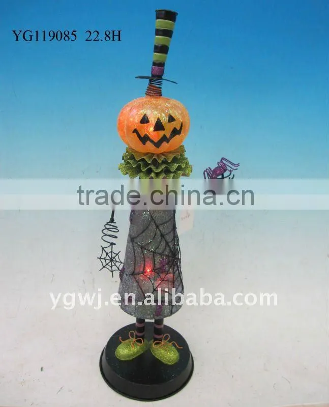 halloween pumpkin man decoration with light