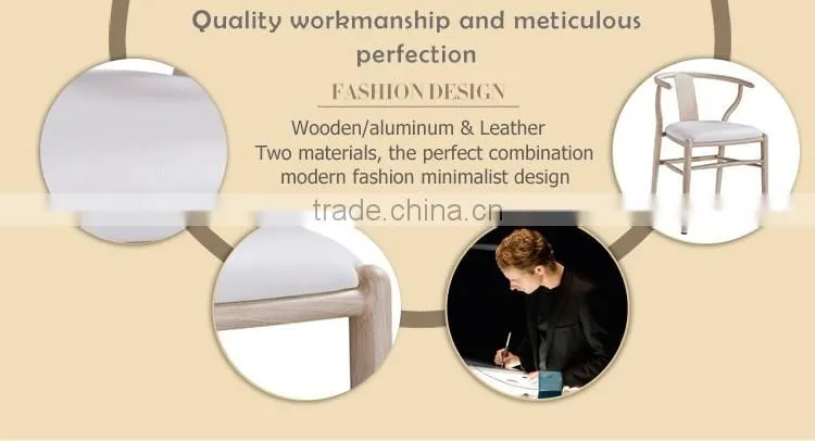 Fast food restaurant commercial furniture leather seat restaurant wooden chair