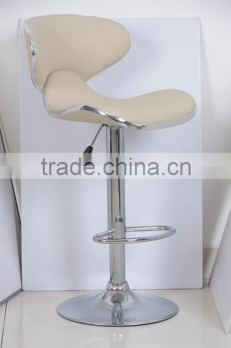 Color optional metal bar stool high chair with footrest