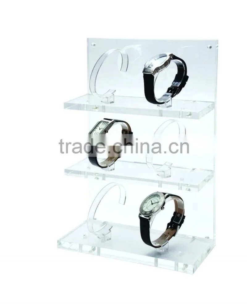 ATI High Quality all kinds of watch 3 lines acrylic pocket watch display stand