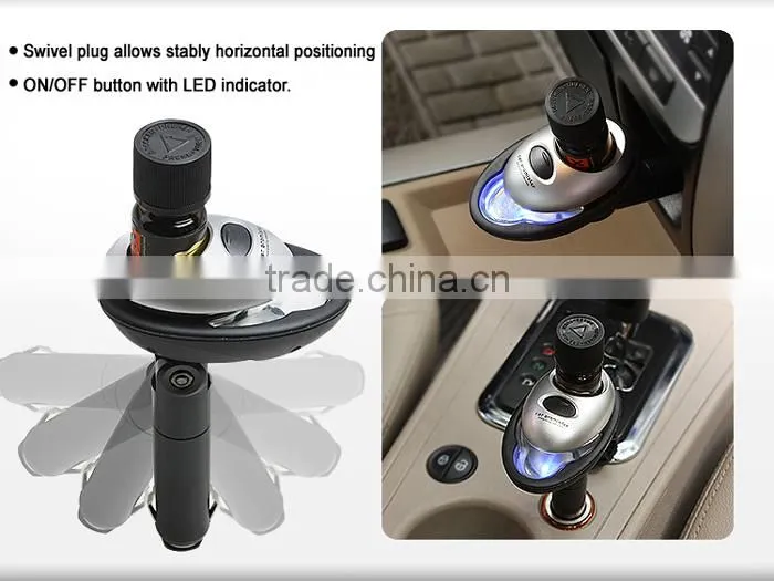 Innovative Car Plug-in Air Purfier,Aroma Diffuser,Air Cleaner,Air Refresher,Air Freshener w/Gentle Heating Plate & Vial Holder