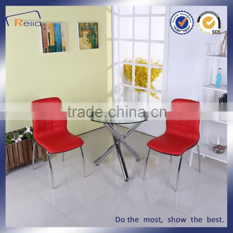 2016 New Design Tempered Glass Dining Table and Chair Dining Chair