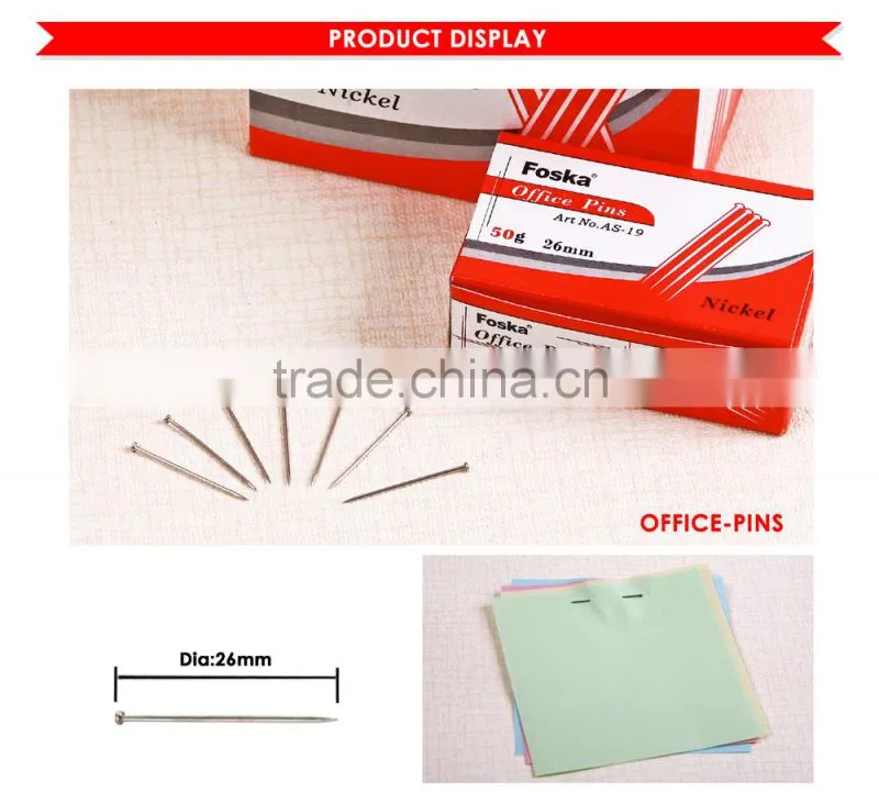 Hot sale Shining Nickel Office Pins