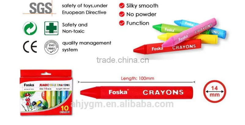 10PCS 100MMX14MM Good Quality Wax Crayon.