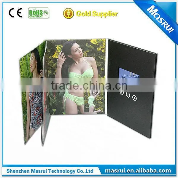 video in print greeting/brochure card pcb tft lcd module