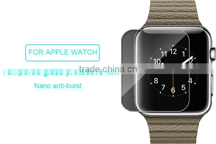 Wholesale anti-fingerprint tempered glass screen protector for apple watch