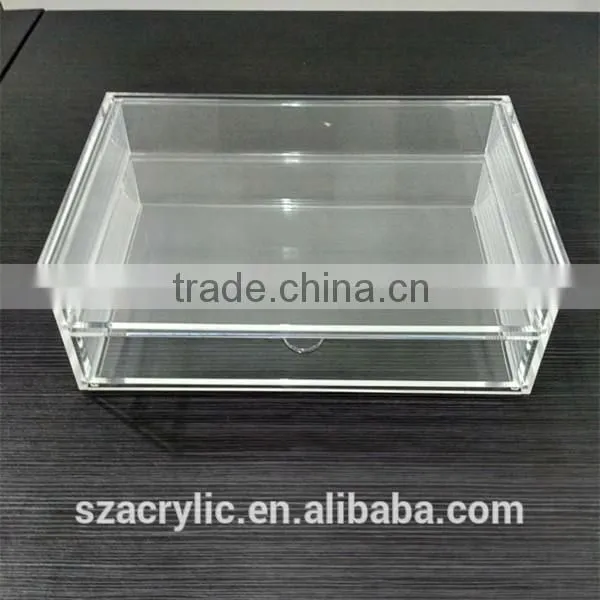 Makeup Display Organiser Box Acrylic Cosmetic Lipstick Brush Holder with 3 Drawers