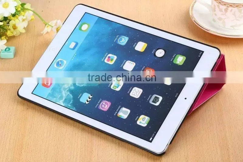 cheap full body pu leather case for iPad 5 case with sleep function and holder