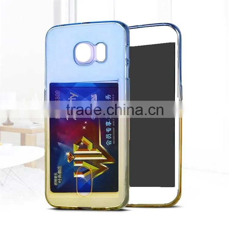 with card bag phone case for huawei ascend g u fusion 5520 6609 8652 activa