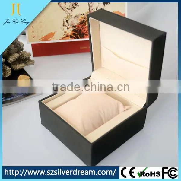 Watch gift box hot sale square watch box with pillow box watch wooden watch box