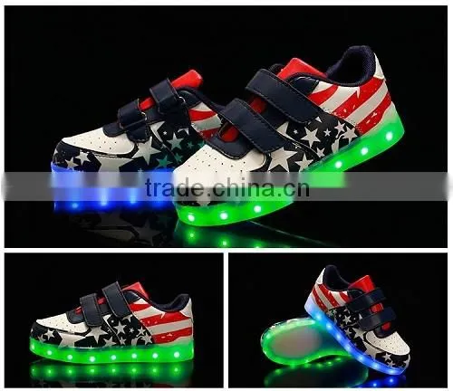 2016 The Latest Child LED Flashing Lights Shoe Buckle Strap Shoe LED Shoes