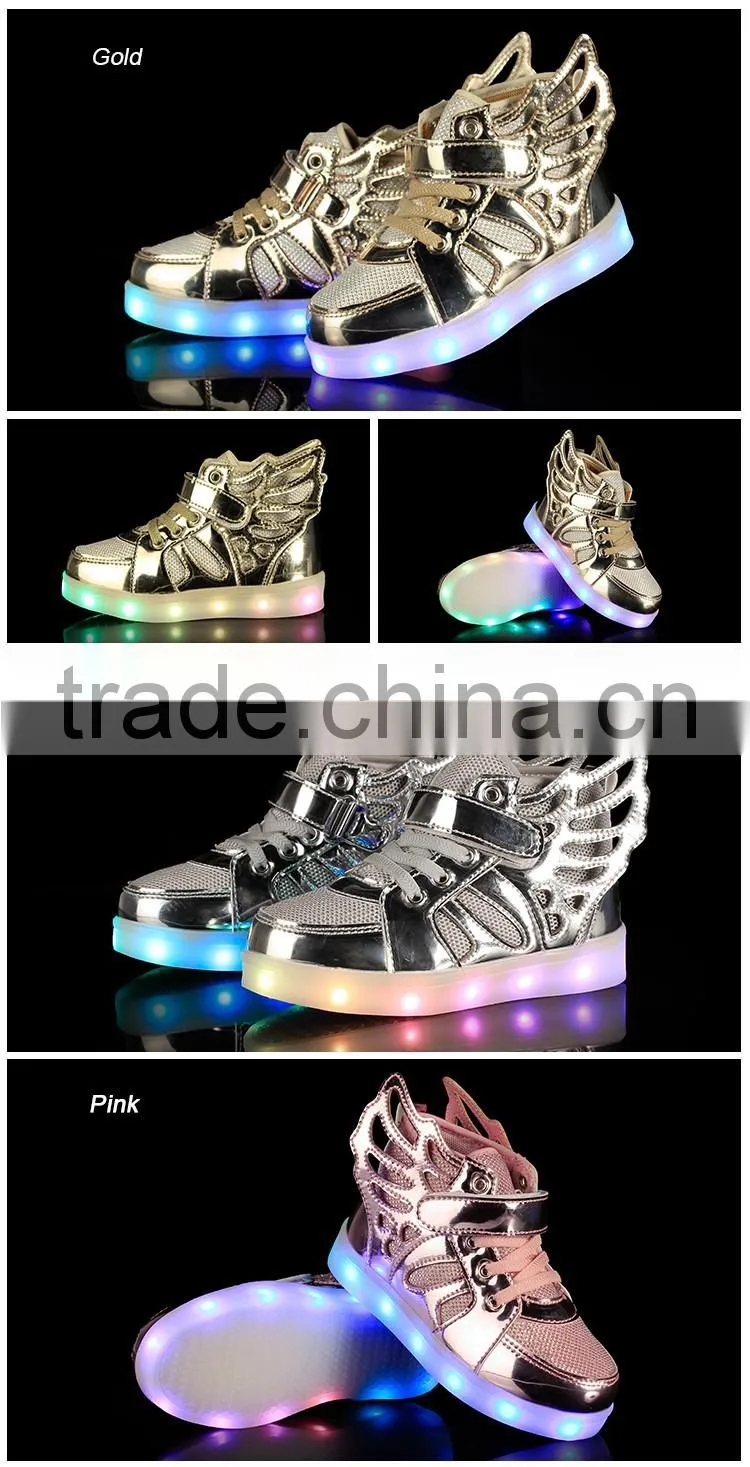 2016 Hot Selling Unisex Roller Shoe High Neck Shoes For Girls LED Light Up Shoes