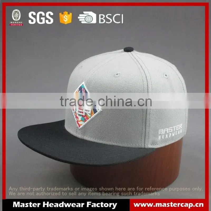 2016 popular fabric with 100% ployester snapback cap
