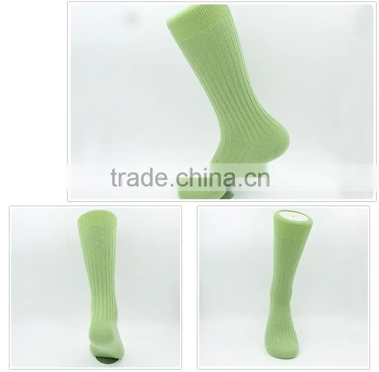 Plain strip men compression sock custom knee high wool socks