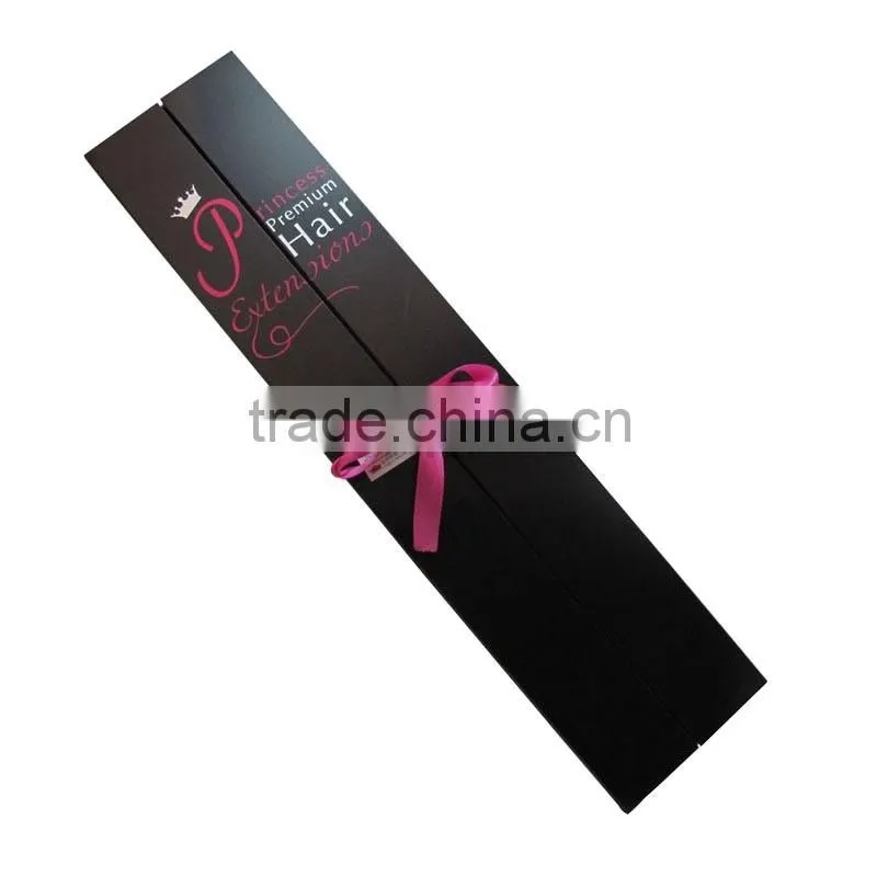 custom personalized paper hair extension packaging gift box for hot sale