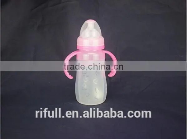 cute design high quality silicone baby feeder bottle