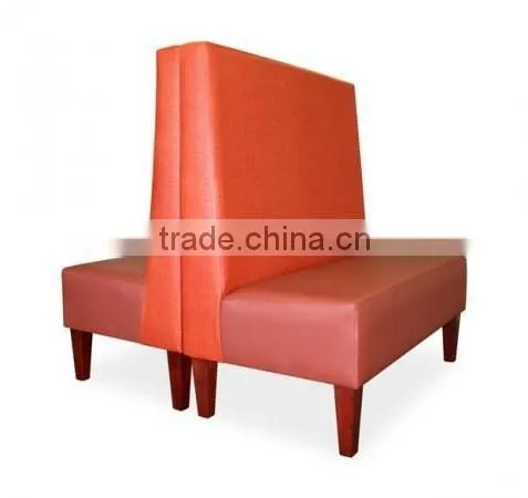 Modern wooden restaurant double booths banquette seating for sale