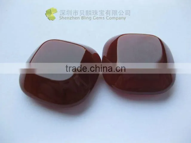 wholesale gemstone cushion cabochons,red agate stone