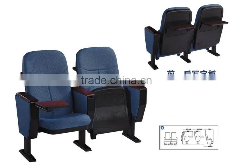 plastic folding fabric cinema chair with writing pad YA-318