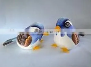 promotional gift plush toy shrike bird 3 D printing plush bird earthbag small shrike bird plush earthbag with beans